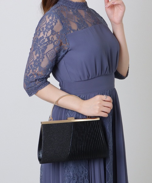 Lace Ladies(レースレディース)の「ラメ×プリーツ 3WAY コンパクト スクエア バッグ(クラッチバッグ・レディース・シルバー/ブラック/ゴールド・FREE)」の7枚目の写真