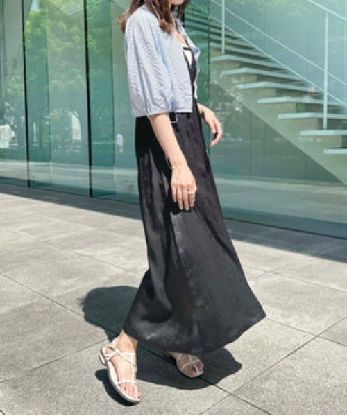 raffime（ラフィミー）の「カットアウトキャミワンピース（ワンピース・レディース・ブラック/グレイッシュベージュ/ピンク・MEDIUM/SMALL）」の14枚目の写真