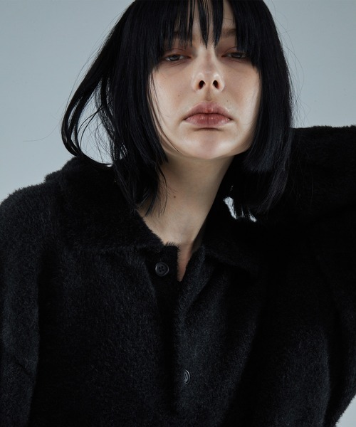 VELNUS（ベルナス）の「【VELNUS】Loose silhouette volume sleeve shaggy knit polo shirt/ルーズシルエットボリュームスリーブシャギーニットポロシャツ（ニット/セーター・メンズ・ブルー/ブラック・S/M/L）」の19枚目の写真