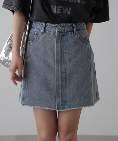 ★MAX MARA LEISURE★アウトレット★デニム風ミニスカート♪♪ FREE'S MART（フリーズマート）の「［レイヤード可］デニム