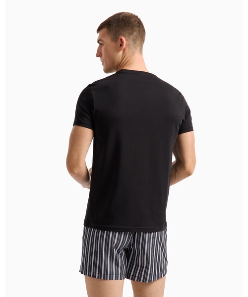 (エンポリオ・アルマーニ) EMPORIO ARMANI メンズ 半袖Tシャツ ハーフパンツ 上下セット ルームウェア ラウンジウェ インナーシャツ 肌着 「エンポリオ アルマーニ」ラウンジウェアTシャツ2枚セット エンデュランスロゴ メンズ エンポリオ・アルマーニ) EMPORIO  ARMANI メンズ 半袖Tシャツ ハーフパンツ 上下セット ルームウェア ラウンジウェ EMPORIO ARMANI（エンポリオアルマーニ）の ...
