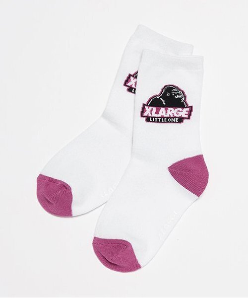 XLARGE KIDS(エクストララージキッズ)の「スランテッドOGゴリラソックス(ソックス/靴下・キッズ・ホワイト/エンジ/ブラック・15-17cm/19-21cm/13-15cm/17-19cm)」の2枚目の写真