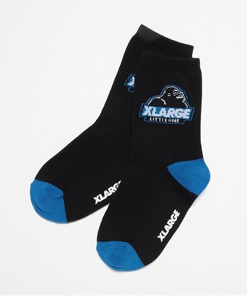 XLARGE KIDS(エクストララージキッズ)の「スランテッドOGゴリラソックス(ソックス/靴下・キッズ・ホワイト/エンジ/ブラック・15-17cm/19-21cm/13-15cm/17-19cm)」の1枚目の写真