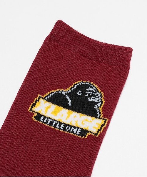 XLARGE KIDS(エクストララージキッズ)の「スランテッドOGゴリラソックス(ソックス/靴下・キッズ・ホワイト/エンジ/ブラック・15-17cm/19-21cm/13-15cm/17-19cm)」の4枚目の写真