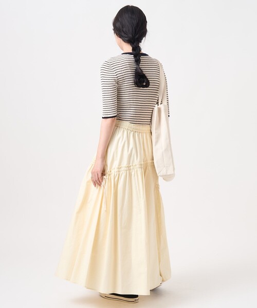 FREAK'S STORE（フリークスストア）の「ギャザーリボンスカート/フレアスカート（スカート・レディース・ブラック/オフホワイト/オリーブ・ﾌﾘ-）」の13枚目の写真