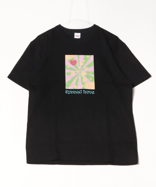 INNOCENT（イノセント）の「『Spread Love』オリジナルプリント S/S T（Tシャツ/カットソー・レディース・ブラック/ホワイト・MEDIUM）」の2枚目の写真
