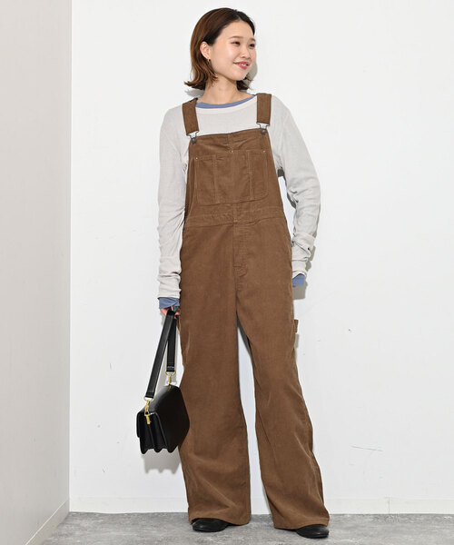 SLOBE IENA(スローブイエナ)の「コーデュロイサロペット(サロペット/オーバーオール・レディース・ブラック/ブラウン・FREE)」の20枚目の写真