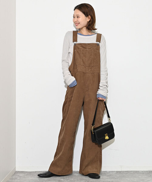 SLOBE IENA(スローブイエナ)の「コーデュロイサロペット(サロペット/オーバーオール・レディース・ブラック/ブラウン・FREE)」の21枚目の写真