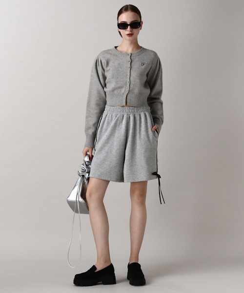 FOREVER 21（フォーエバー トゥエンティーワン）の「【2024FW】サイドリボンラインハーフパンツ（スウェットパンツ・レディース・ブラック/グレー・FREE）」の8枚目の写真