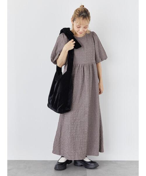 ehka sopo（エヘカソポ）の「バックリボンワンピース（ワンピース・レディース・カーキ/モカ/ブラック・F）」の10枚目の写真