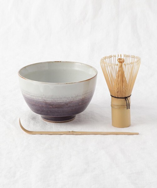 お抹茶3点セット 裾濃 藤色（食器）｜212 KITCHEN STORE（トゥワン