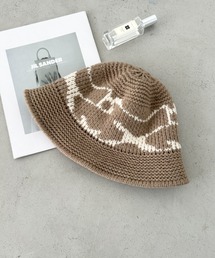 CLEA（クレア）の「モチーフデザインニットバケットハット（ハット・レディース）」