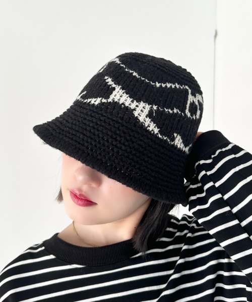 CLEA(クレア)の「モチーフデザインニットバケットハット(ハット・レディース・アイボリー/ブラウン/ベージュ/ブラック・FREE)」の22枚目の写真