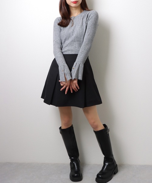 セール】ヘキサゴン クルーネック 長袖 ニット プルオーバー（ニット