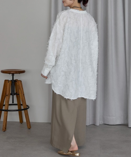 トゥデイフル ブラウス パープル Fサイズ トップス 長袖 ノーカラー シャツ TODAYFUL 「TODAYFUL」 長袖カットソー FREE パープル