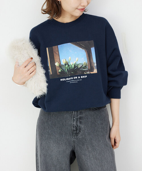 【セール】WEAR VOYAGE SLOBE別注 フォトプリントスウェット（Tシャツ/カットソー）｜SLOBE IENA（スローブイエナ）