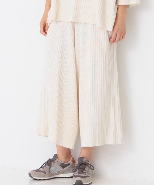 Another Edition（アナザーエディション）の「スラブリブパンツ/AEBC　COスラブリブＰＴ◆（その他パンツ・レディース・オフホワイト/ブラウン・フリー）」の2枚目の写真