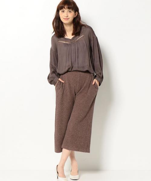 Another Edition（アナザーエディション）の「スラブリブパンツ/AEBC　COスラブリブＰＴ◆（その他パンツ・レディース・オフホワイト/ブラウン・フリー）」の6枚目の写真