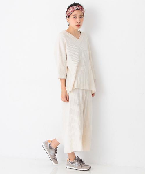 Another Edition（アナザーエディション）の「スラブリブパンツ/AEBC　COスラブリブＰＴ◆（その他パンツ・レディース・オフホワイト/ブラウン・フリー）」の13枚目の写真