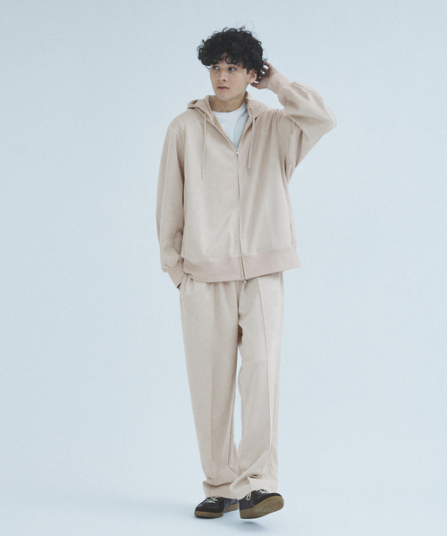 417 EDIFICE(フォーワンセブンエディフィス)の「フェイクスエード エンボス イージーパンツ(スウェットパンツ・メンズ・ブラック系その他/ライトグレー・MEDIUM/LARGE)」の4枚目の写真