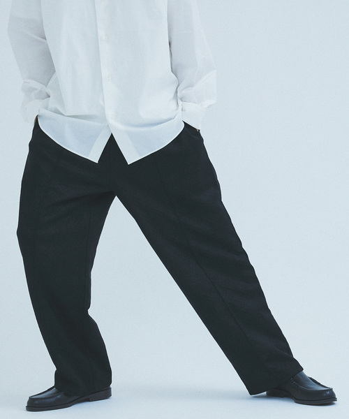 417 EDIFICE(フォーワンセブンエディフィス)の「フェイクスエード エンボス イージーパンツ(スウェットパンツ・メンズ・ブラック系その他/ライトグレー・MEDIUM/LARGE)」の12枚目の写真