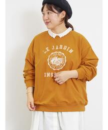 Samansa Mos2 | ミニ裏毛カレッジプリントスウェット(Tシャツ/カットソー)