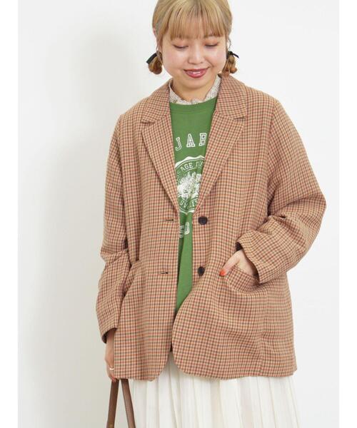 Samansa Mos2(サマンサ モスモス)の「ミニ裏毛カレッジプリントスウェット(Tシャツ/カットソー・レディース・ブラック/グリーン/レッド/キナリ/マスタード・F)」の18枚目の写真