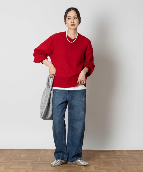 Right-on(ライトオン)の「カーブデニムパンツ(デニムパンツ・レディース・ダークインディゴブルー・S/M/L/XL)」の4枚目の写真