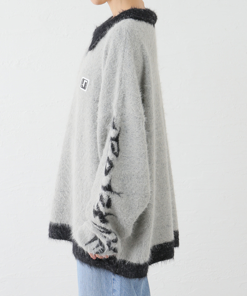 Oriens JOURNAL STANDARD（オリエンス ジャーナルスタンダード）の「【irojikake/イロジカケ】 FLUFFY RUGBY SHIRT IG24AWKT24P/ KT24G（ニット/セーター・レディース・バーガンディー/ブラック・FREE）」の10枚目の写真