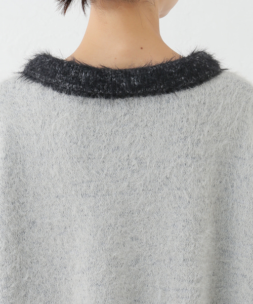 Oriens JOURNAL STANDARD（オリエンス ジャーナルスタンダード）の「【irojikake/イロジカケ】 FLUFFY RUGBY SHIRT IG24AWKT24P/ KT24G（ニット/セーター・レディース・バーガンディー/ブラック・FREE）」の13枚目の写真