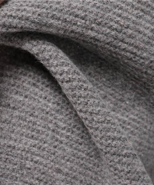 CIAOPANIC（チャオパニック）の「【Ciaopanic】　ガーター編みlongC/D（カーディガン/ボレロ・レディース・ブルー/オフホワイト/グレー・FREE）」の12枚目の写真