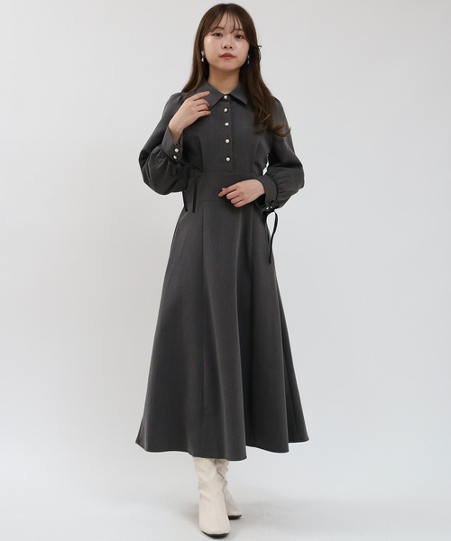 袖口リボンコルセットワンピース（ワンピース）｜ASTORIA ODIER（アストリアオディール）