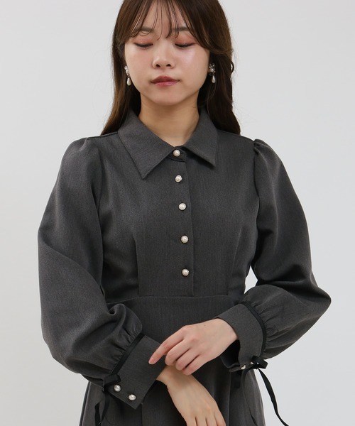 袖口リボンコルセットワンピース（ワンピース）｜ASTORIA ODIER（アストリアオディール）