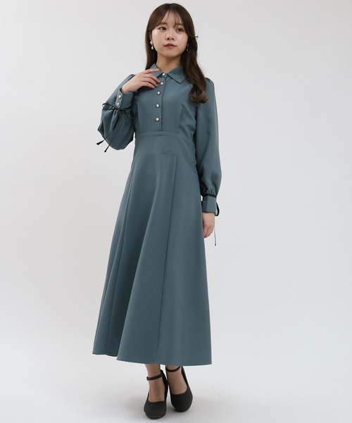 袖口リボンコルセットワンピース（ワンピース）｜ASTORIA ODIER（アストリアオディール）