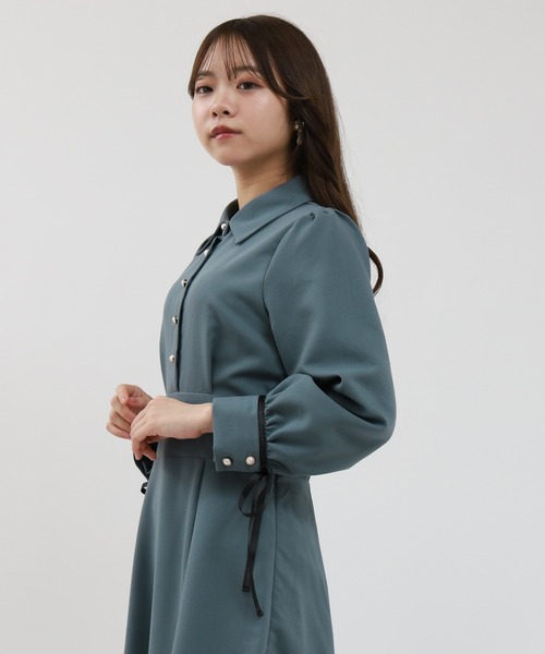 袖口リボンコルセットワンピース（ワンピース）｜ASTORIA ODIER（アストリアオディール）