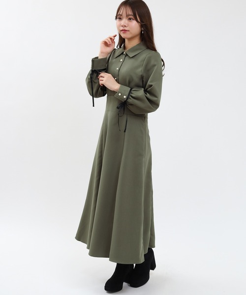 袖口リボンコルセットワンピース（ワンピース）｜ASTORIA ODIER（アストリアオディール）