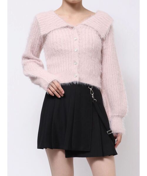 EATME(イートミー)の「BIGカラーニットTOP(ニット/セーター・レディース・ブルー/オフホワイト/ピンク・FREE)」の10枚目の写真