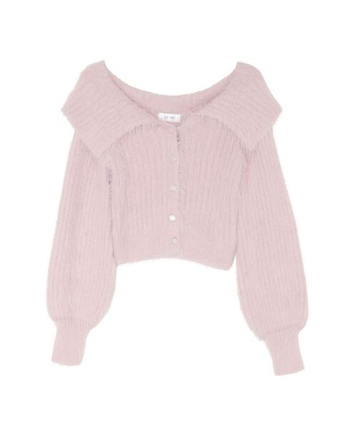 EATME(イートミー)の「BIGカラーニットTOP(ニット/セーター・レディース・ブルー/オフホワイト/ピンク・FREE)」の4枚目の写真