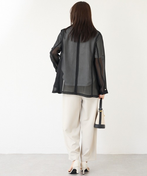 LAVEANGE（ラビアンジェ）の「【洗える】メッシュダブルジャケット（テーラードジャケット・レディース・ブラック/ベージュ・3L/LL/M/5L/4L）」の15枚目の写真