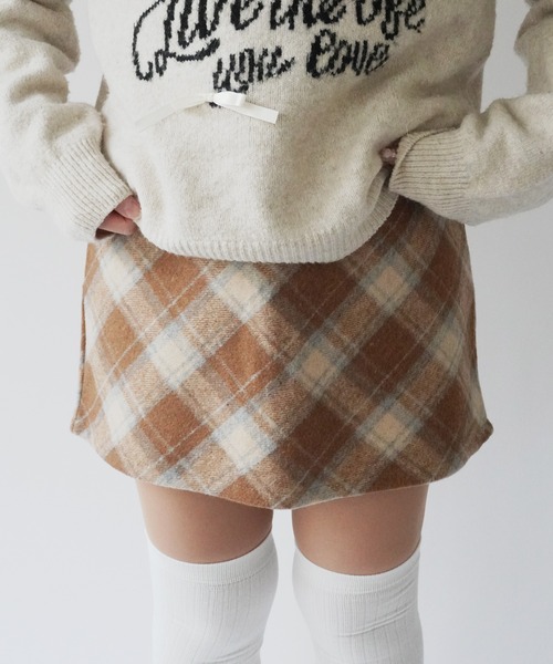アンドマリー　チェックミニスカート ANDMARY】Anna check skirt