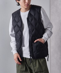 TAION(タイオン)の【TAION】MILITARY V NECK W-ZIP DOWN VEST TAION-001ALSZML-1(ダウンベスト)