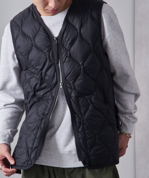 TAION（タイオン）の「【TAION】MILITARY V NECK W-ZIP DOWN VEST TAION-001ALSZML-1（ダウンベスト・メンズ・ブラック/ダークオリーブ/スモーキーグリーン系・M/L/XL/S）」の11枚目の写真