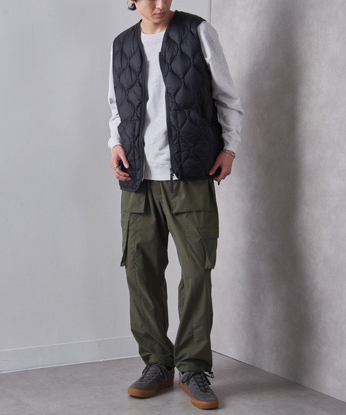 TAION（タイオン）の「【TAION】MILITARY V NECK W-ZIP DOWN VEST TAION-001ALSZML-1（ダウンベスト・メンズ・ブラック/ダークオリーブ/スモーキーグリーン系・M/L/XL/S）」の12枚目の写真