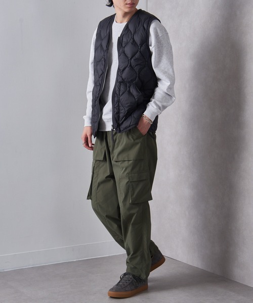 TAION（タイオン）の「【TAION】MILITARY V NECK W-ZIP DOWN VEST TAION-001ALSZML-1（ダウンベスト・メンズ・ブラック/ダークオリーブ/スモーキーグリーン系・M/L/XL/S）」の16枚目の写真