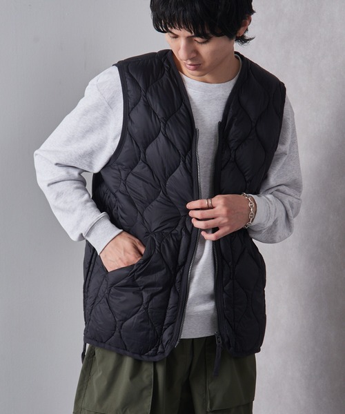 TAION】MILITARY V NECK W-ZIP DOWN VEST TAION-001ALSZML-1（ダウン