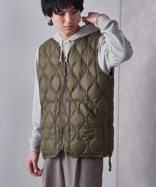 TAION（タイオン）の「【TAION】MILITARY V NECK W-ZIP DOWN VEST TAION-001ALSZML-1（ダウンベスト・メンズ・ブラック/ダークオリーブ/スモーキーグリーン系・M/L/XL/S）」の19枚目の写真