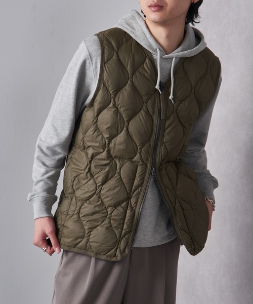 TAION（タイオン）の「【TAION】MILITARY V NECK W-ZIP DOWN VEST TAION-001ALSZML-1（ダウンベスト・メンズ・ブラック/ダークオリーブ/スモーキーグリーン系・M/L/XL/S）」の21枚目の写真