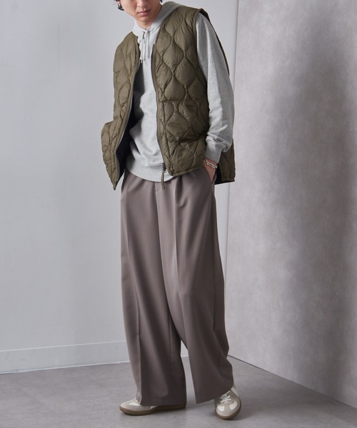 TAION（タイオン）の「【TAION】MILITARY V NECK W-ZIP DOWN VEST TAION-001ALSZML-1（ダウンベスト・メンズ・ブラック/ダークオリーブ/スモーキーグリーン系・M/L/XL/S）」の14枚目の写真