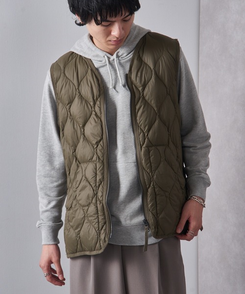 TAION（タイオン）の「【TAION】MILITARY V NECK W-ZIP DOWN VEST TAION-001ALSZML-1（ダウンベスト・メンズ・ブラック/ダークオリーブ/スモーキーグリーン系・M/L/XL/S）」の18枚目の写真