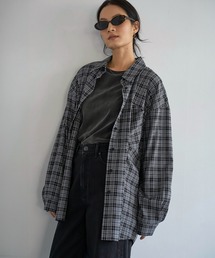 オーバーサイズチェックシャツ